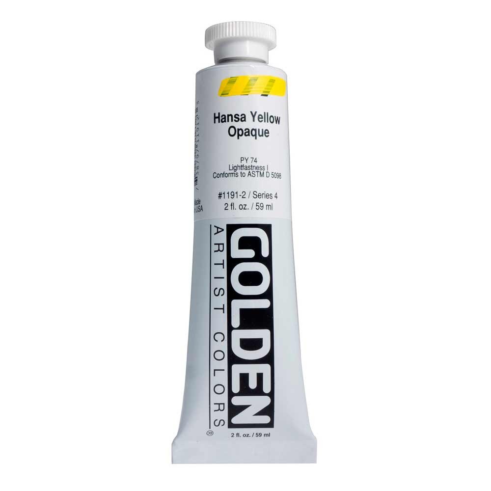 Golden Heavy Body Acrylic Tube 2oz Hansa Yellow Opaque